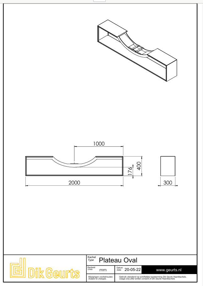 Houtkachel Dik Geurts Oval front, Plateau - Afbeelding 3
