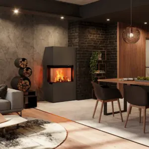 Driezijdige inbouwhaard Spartherm Zirkon