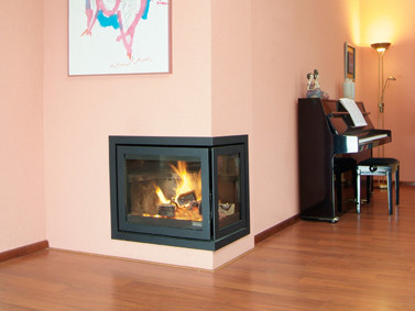 2-zijdige Hout inbouw haard Dik Geurts Instyle corner 660 Hoog - Afbeelding 2